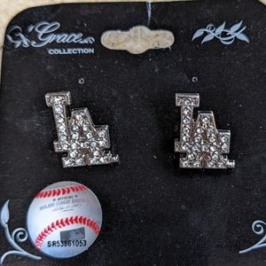 LA Dodgers earrings